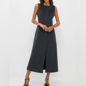 TUCKERNUCK Gray Wool Rhoda Midi Dress Womens Size 2 Small NWT